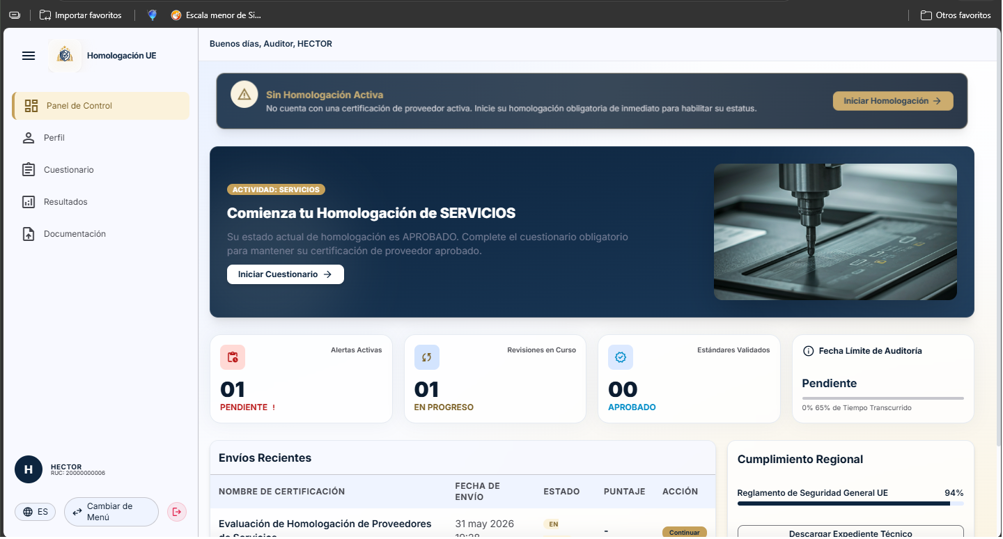 Europe Homologation - Auditoría de Proveedores